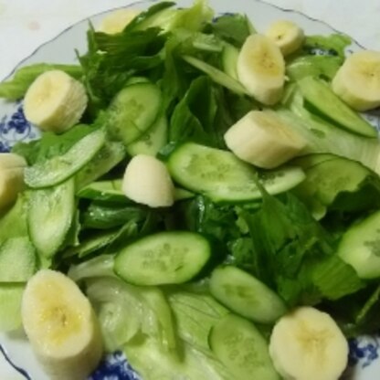 玉葱の代用でバナナで
失礼します
生野菜レシピ嬉しいです